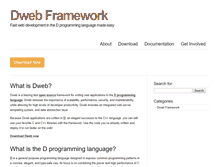 Tablet Screenshot of dwebframework.org